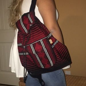 New Mexican handwoven boho chic bohemian backpack
